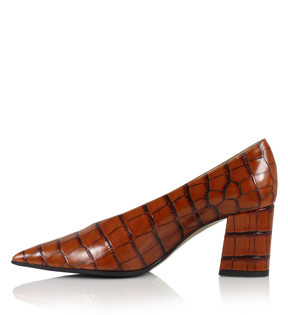 Joyce Croco Heels Polenta_Brown - 4