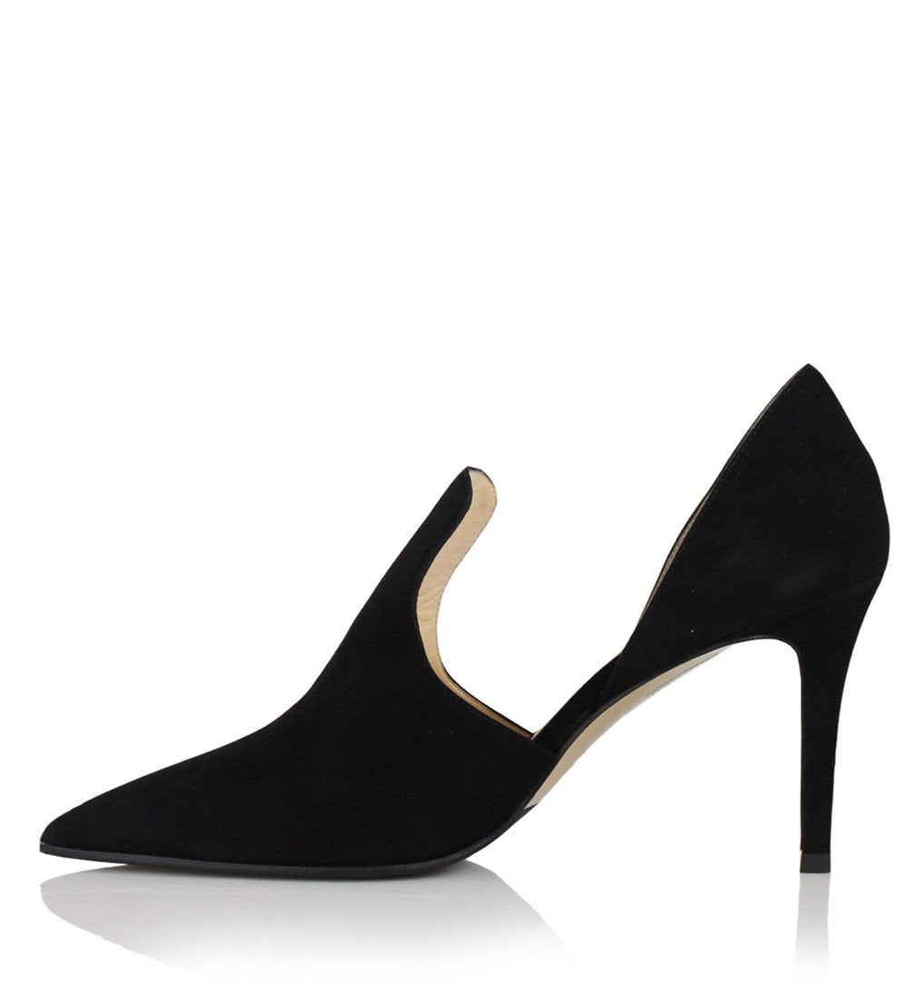Carola Black Suede Heels Norcie - 5