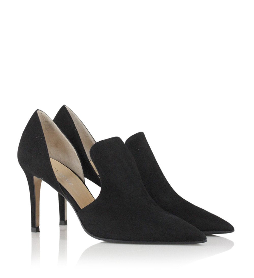 Carola Black Suede Heels Norcie - 3