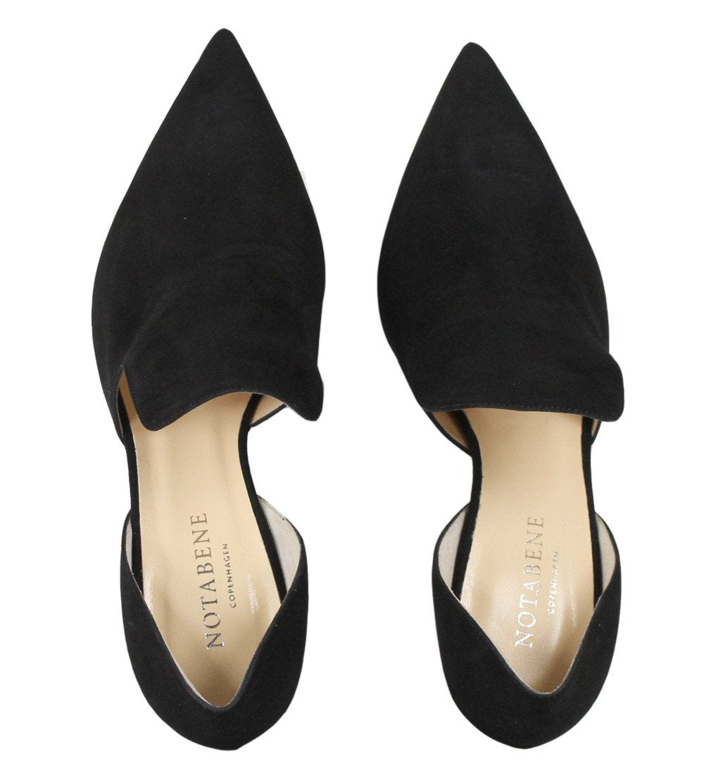 Carola Black Suede Heels Norcie - 4