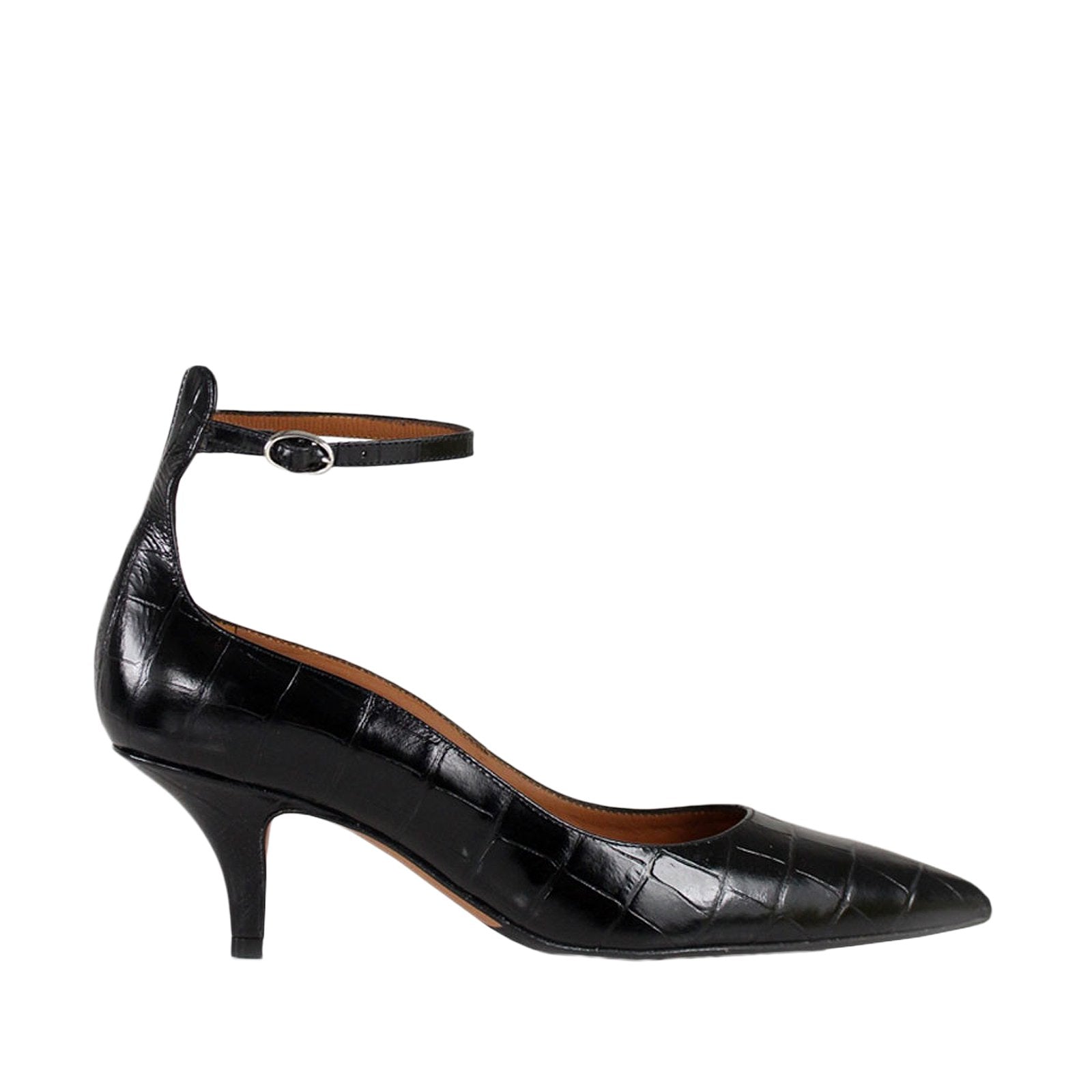 Sonia Black Croco Heels First_Black - 1