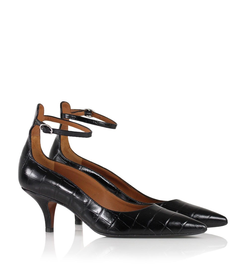 Sonia Black Croco Heels First_Black - 3