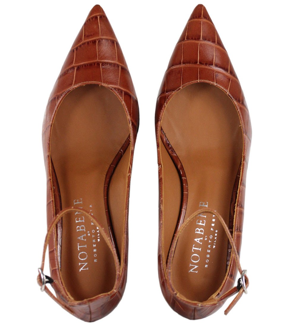 Sonia Brown Croco Heels Frist_Brown - 6