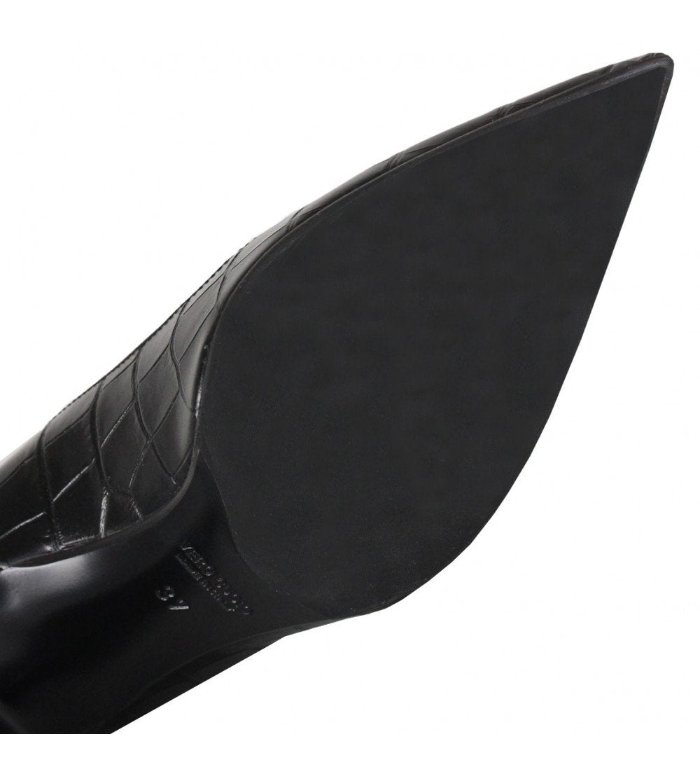 Vita Black Croco Heels New Emma_Black - 8