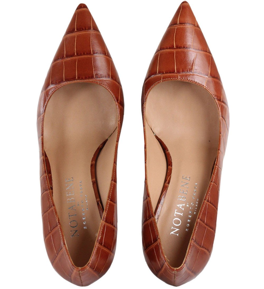 Vita Brown Croco Heels New Emma_Brown - 4