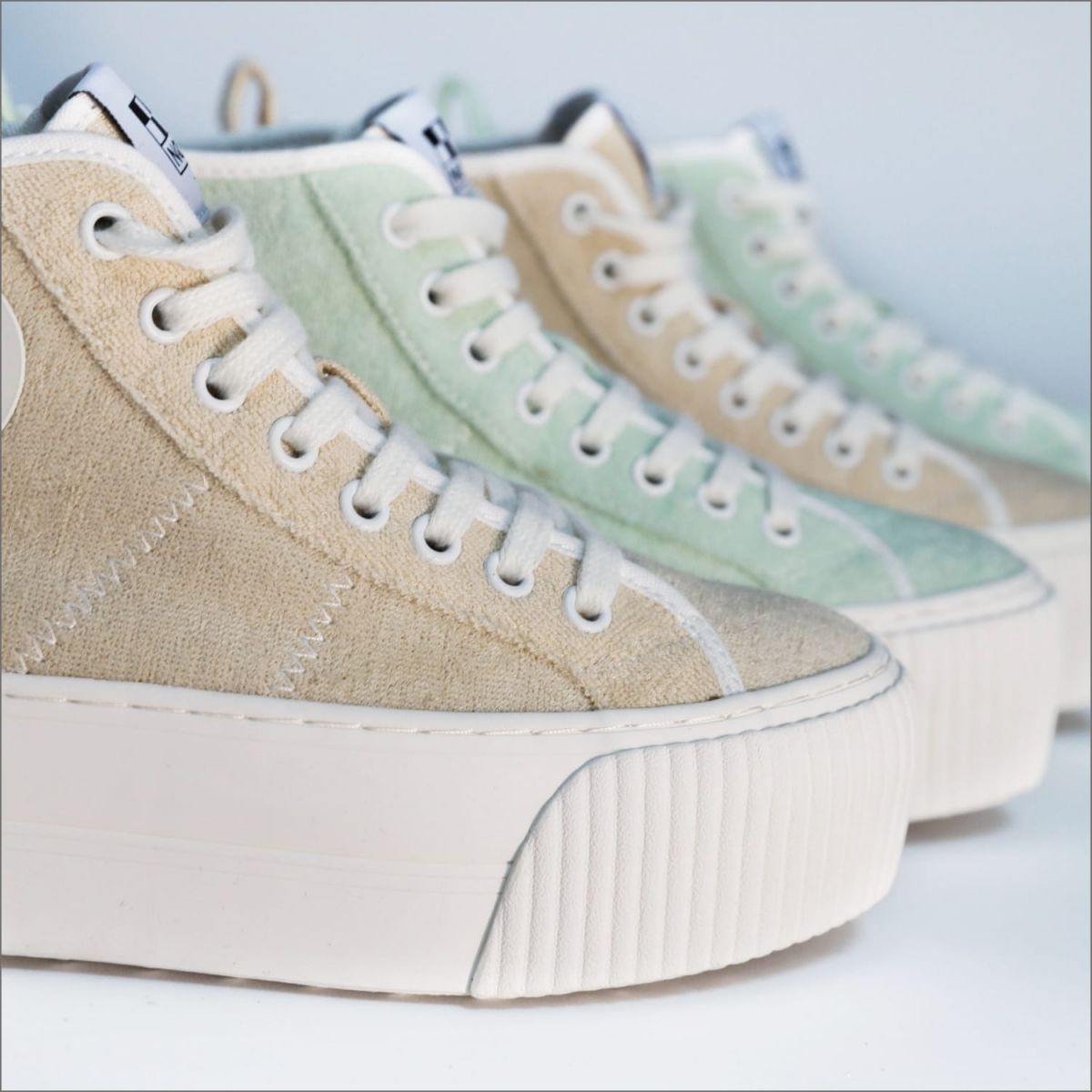 Iron Mid Side Sponge Latte Hi Sneakers 01MNSF5D0418 - 6