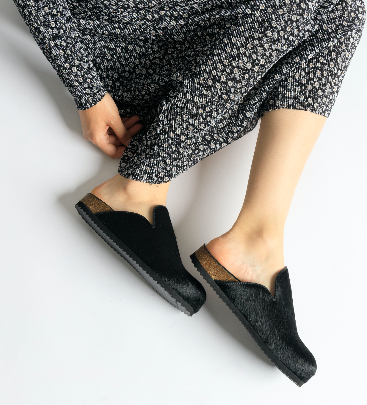 Kibo Black Pony Hair Mules C127-SINEAD - 4