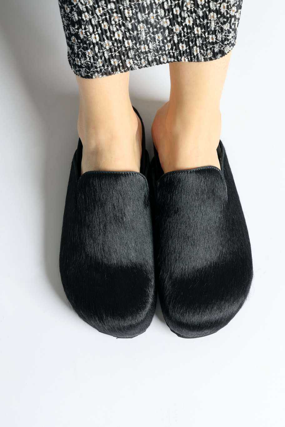 Kibo Black Pony Hair Mules C127-SINEAD - 2