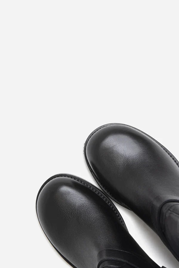 New Camperos Black Biker Booties Boots