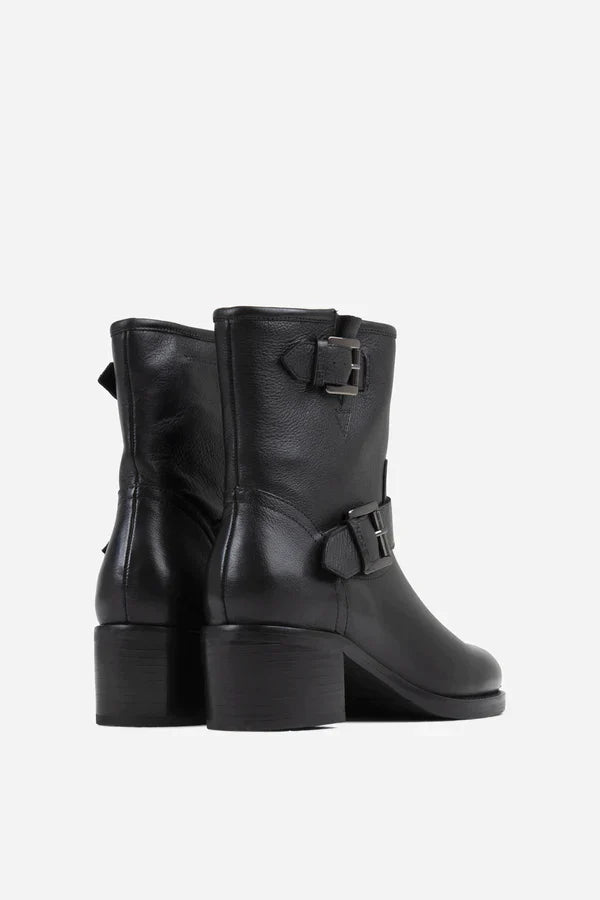 New Camperos Black Biker Booties Boots
