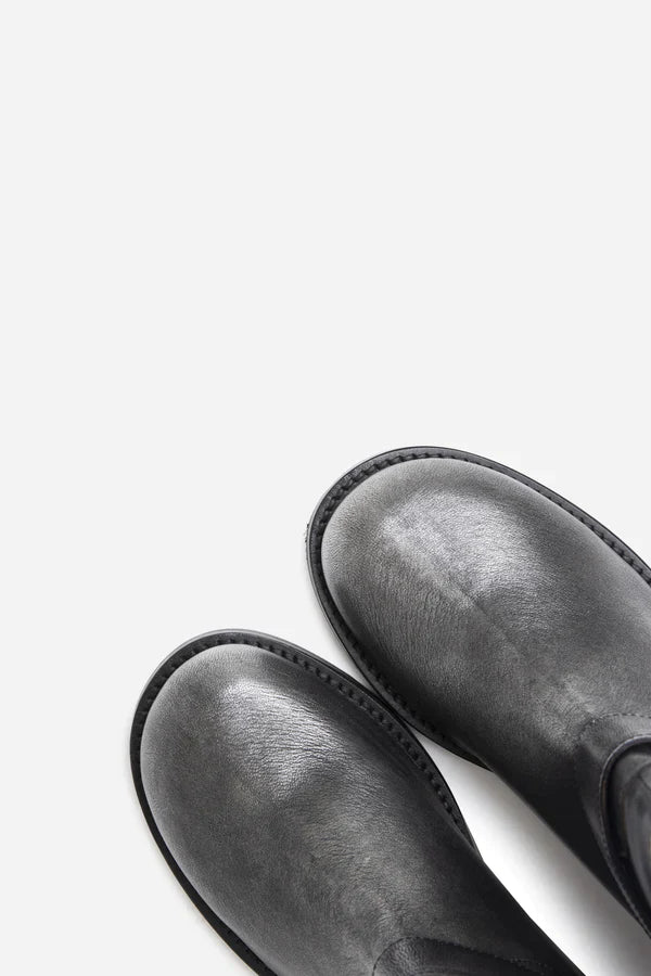 New Camperos Gunmetal Biker Booties Boots