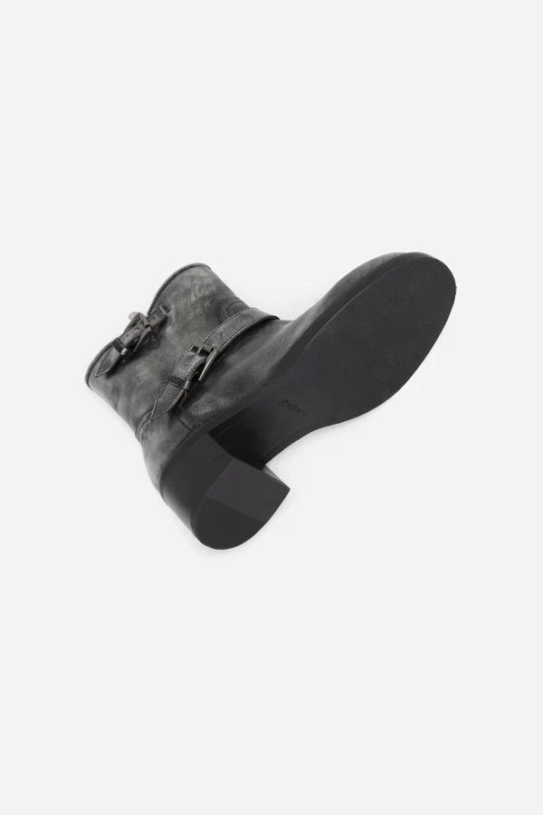 New Camperos Gunmetal Biker Booties Boots