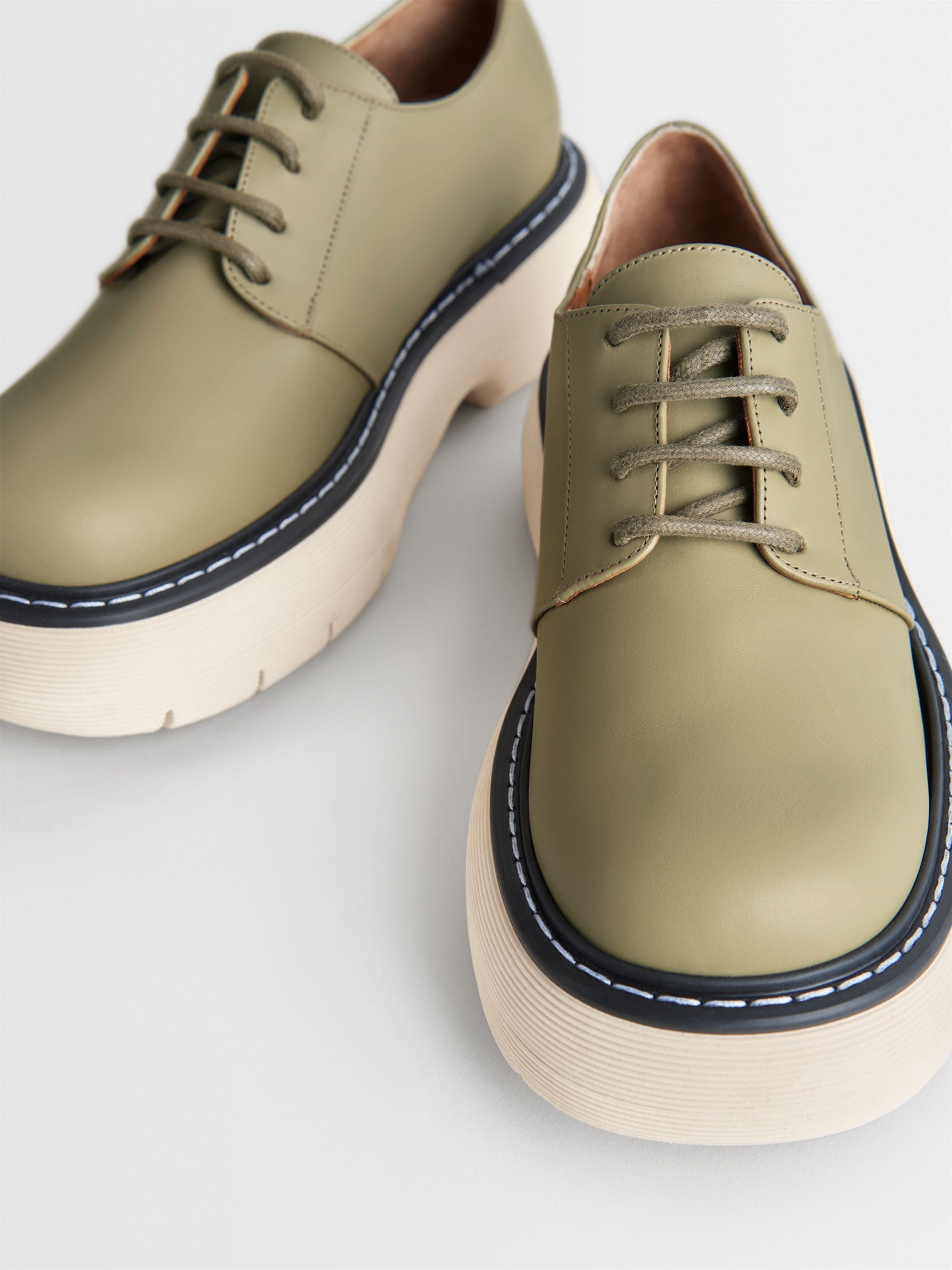 Sarezzo Sage Green Chunky Loafers 111734 - 2