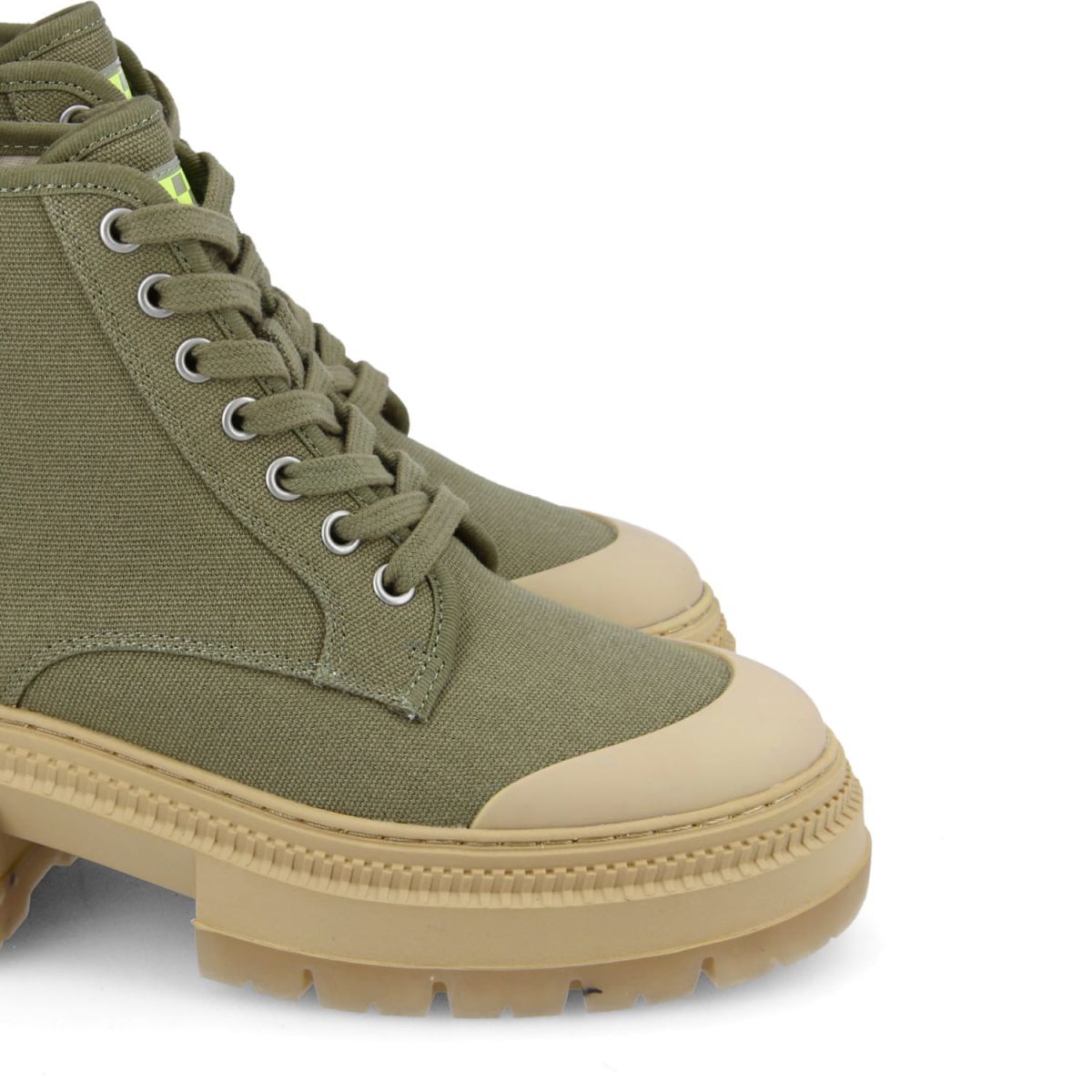 Strong Boots Canvas Recycled in Olive 01MNYGCY0466 - 6