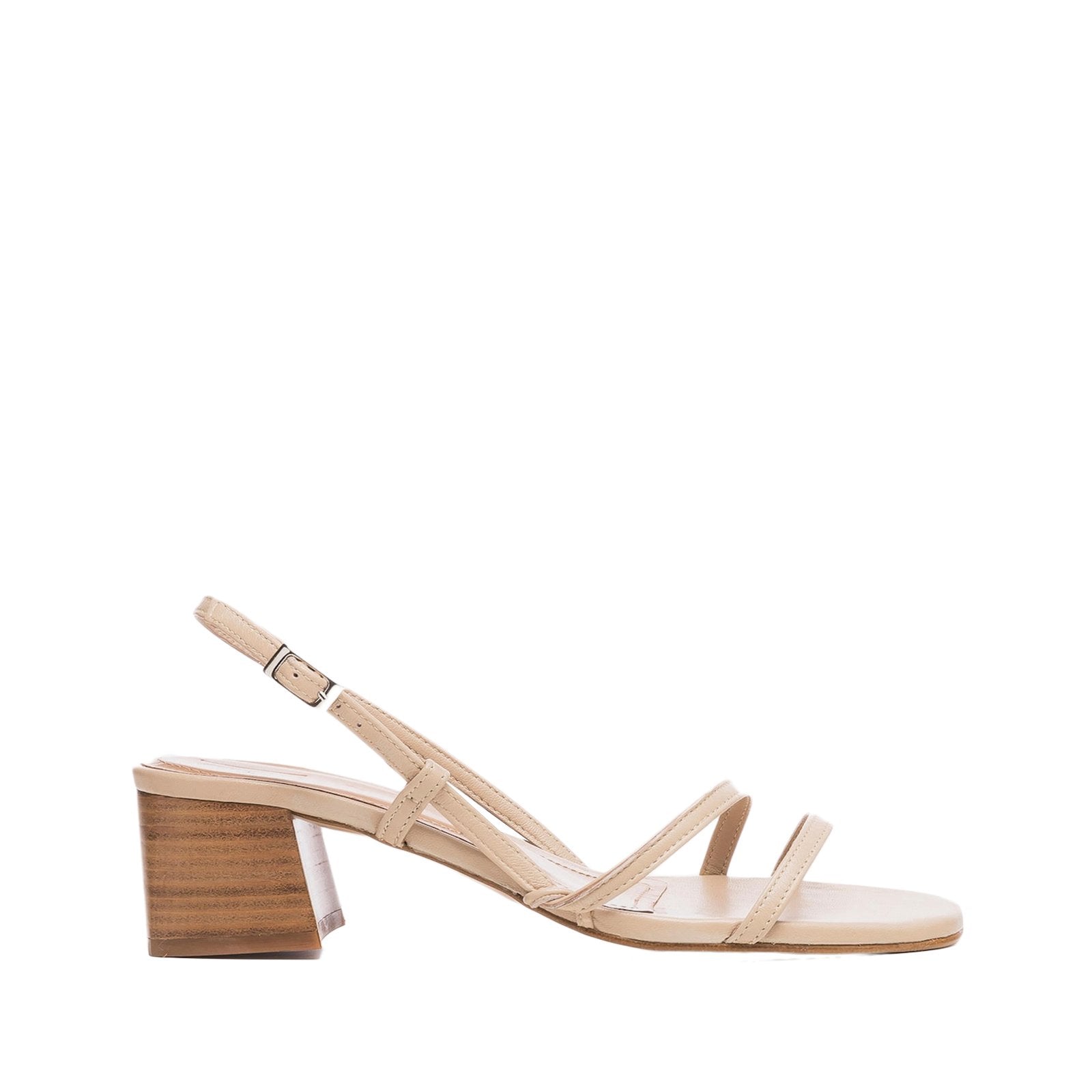 Elsa Leather Sand Heeled Sandals 20010411701-022 - 1