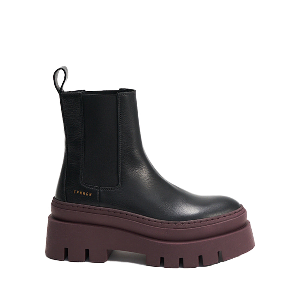 Vitello Black Bordeaux Chelsea Boots CPH686_BORDEAUX