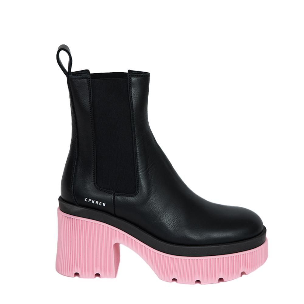 Vitello Black Rose Ankle Boots CPH597ROSE - 1