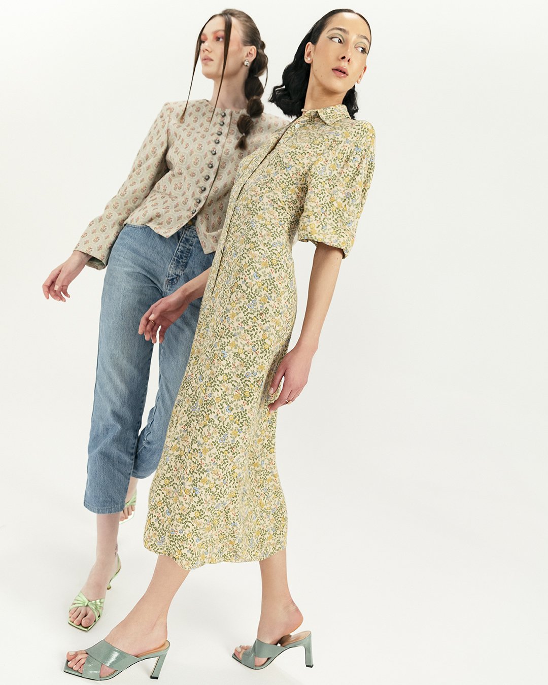 Kaori Avocado Green Soft Naplak Mules - 2