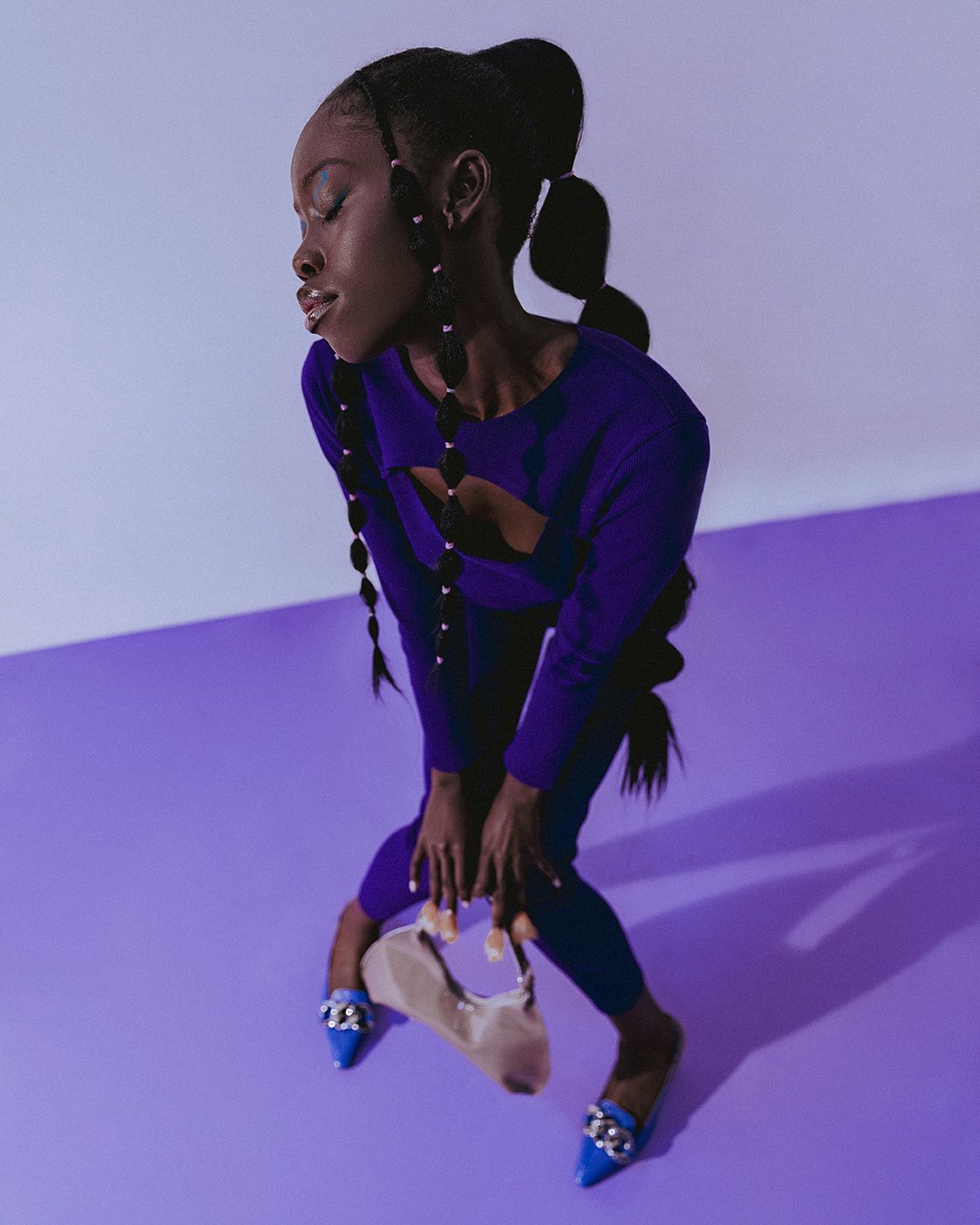 Erity Light Blue Naplak Slingback Pumps C406-03 - 2