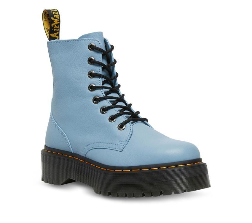 Jadon III Pisa Card Blue Leather Platform Boots DM27760485 - 6