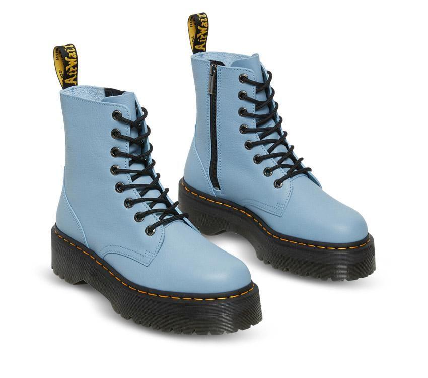 Jadon III Pisa Card Blue Leather Platform Boots DM27760485 - 3