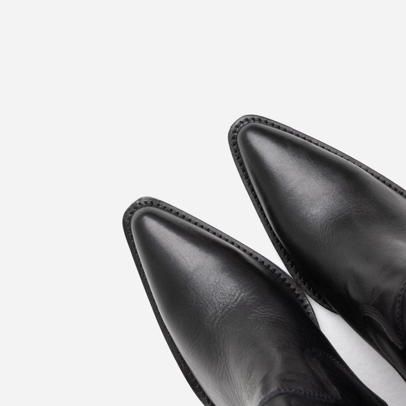 New Kole Black Low Western Boots 34225-G-01 -4