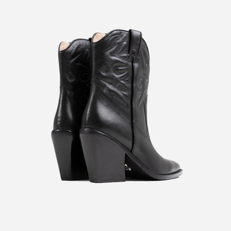 New Kole Black Low Western Boots 34225-G-01 -3