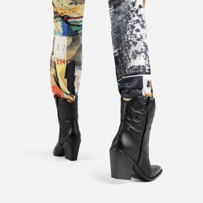 New Kole Black Low Western Boots 34225-G-01 -7