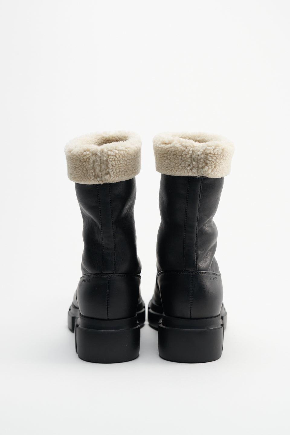 Vegan Teddy Nappa Black Ankle Boots CPH668BLACK - 6