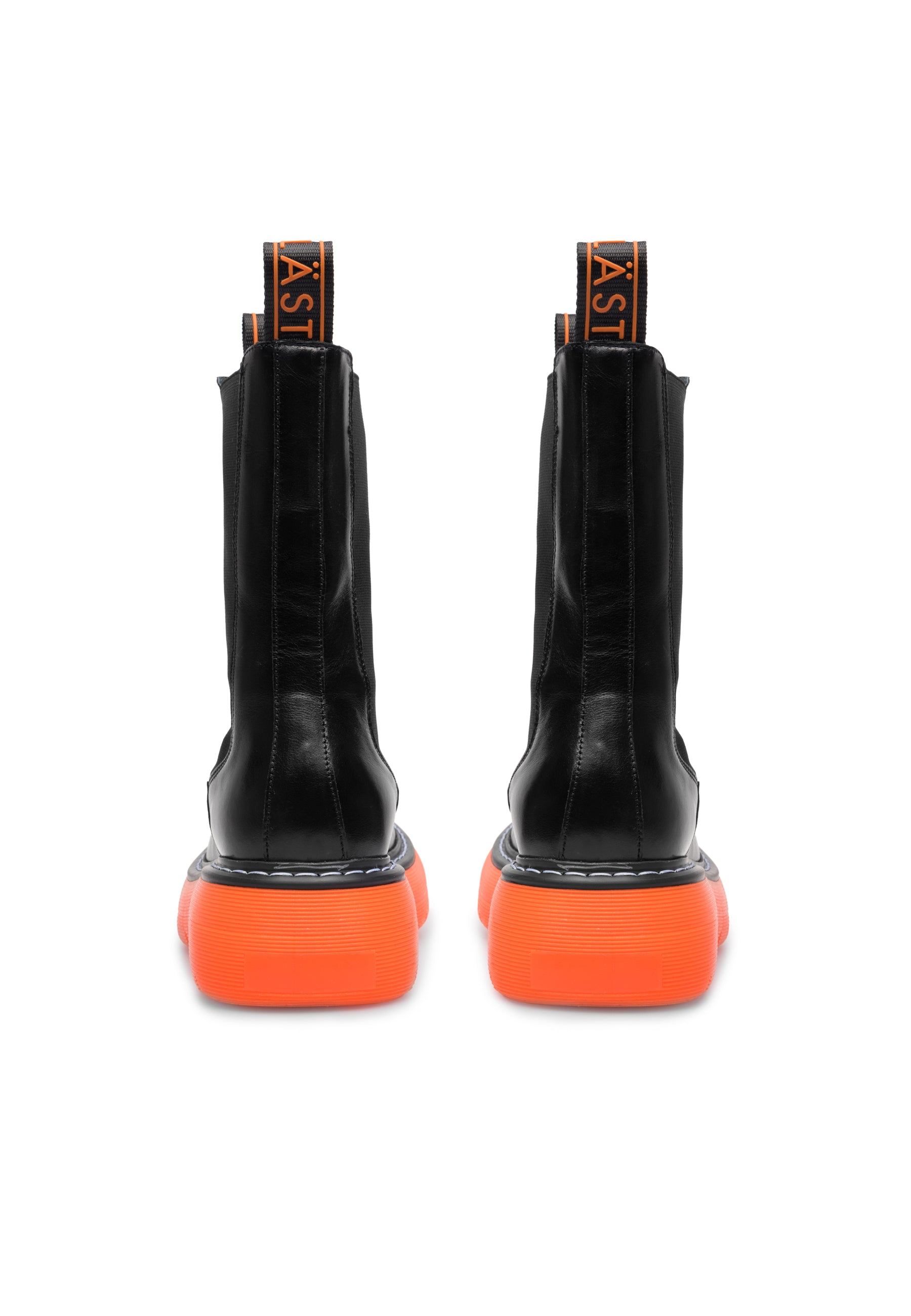Joy Black Orange High Chelsea Boots LAST1707 - 5