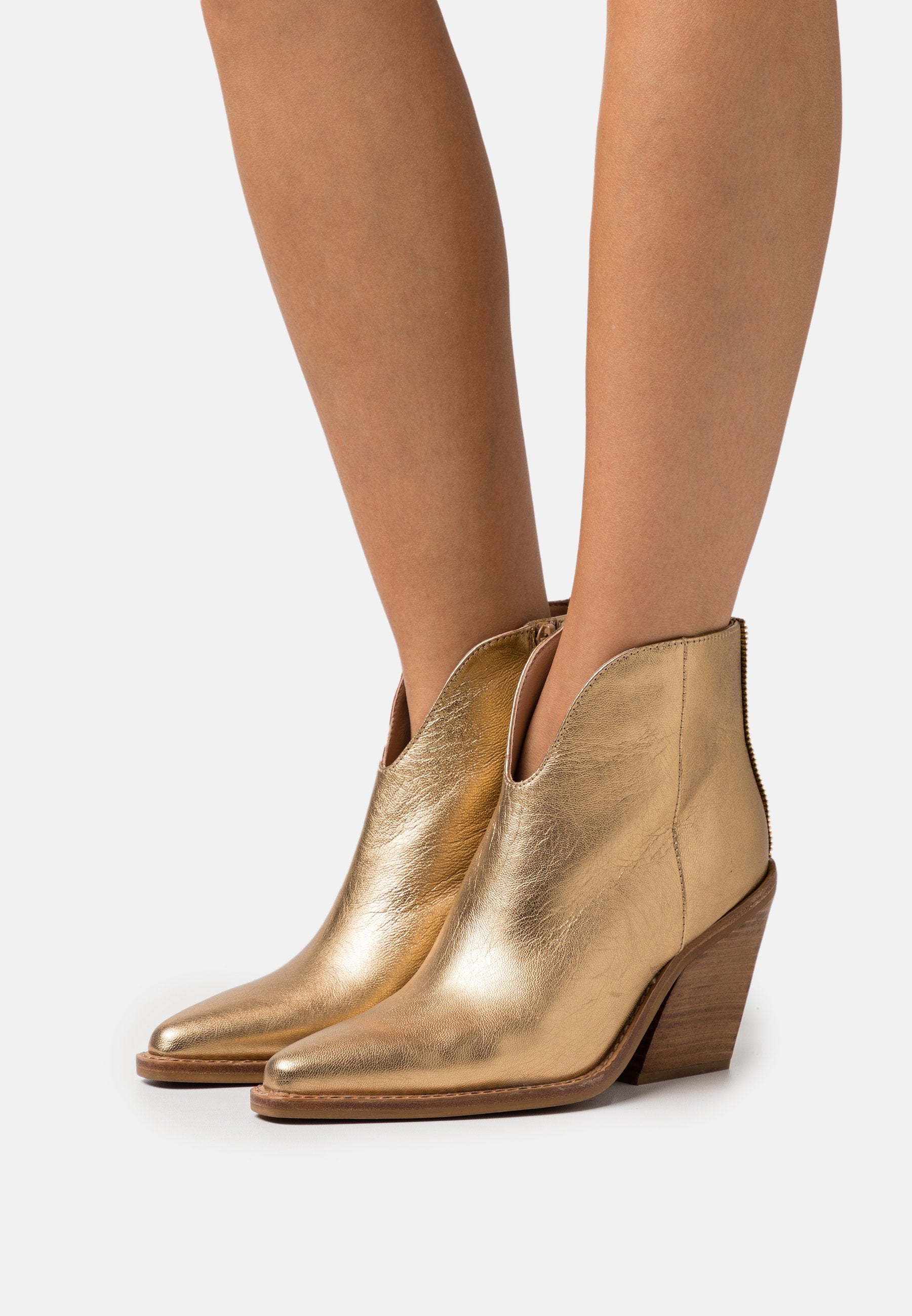 New Kole Gold Low Ankle Boots 34265-M-103 - 2