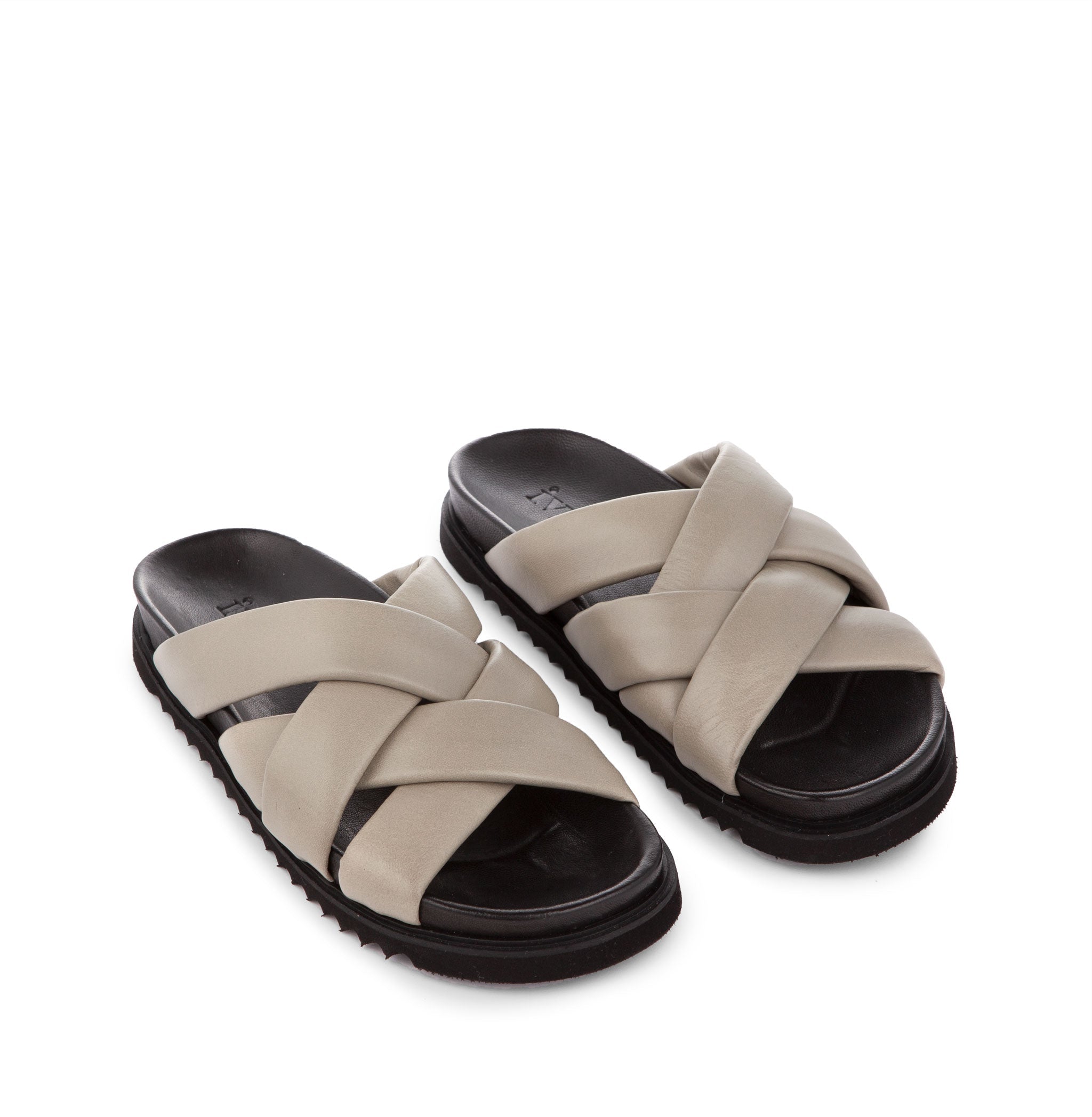 Josie Stone Grey Leather Sandals 11-044-012 - GREY - 3