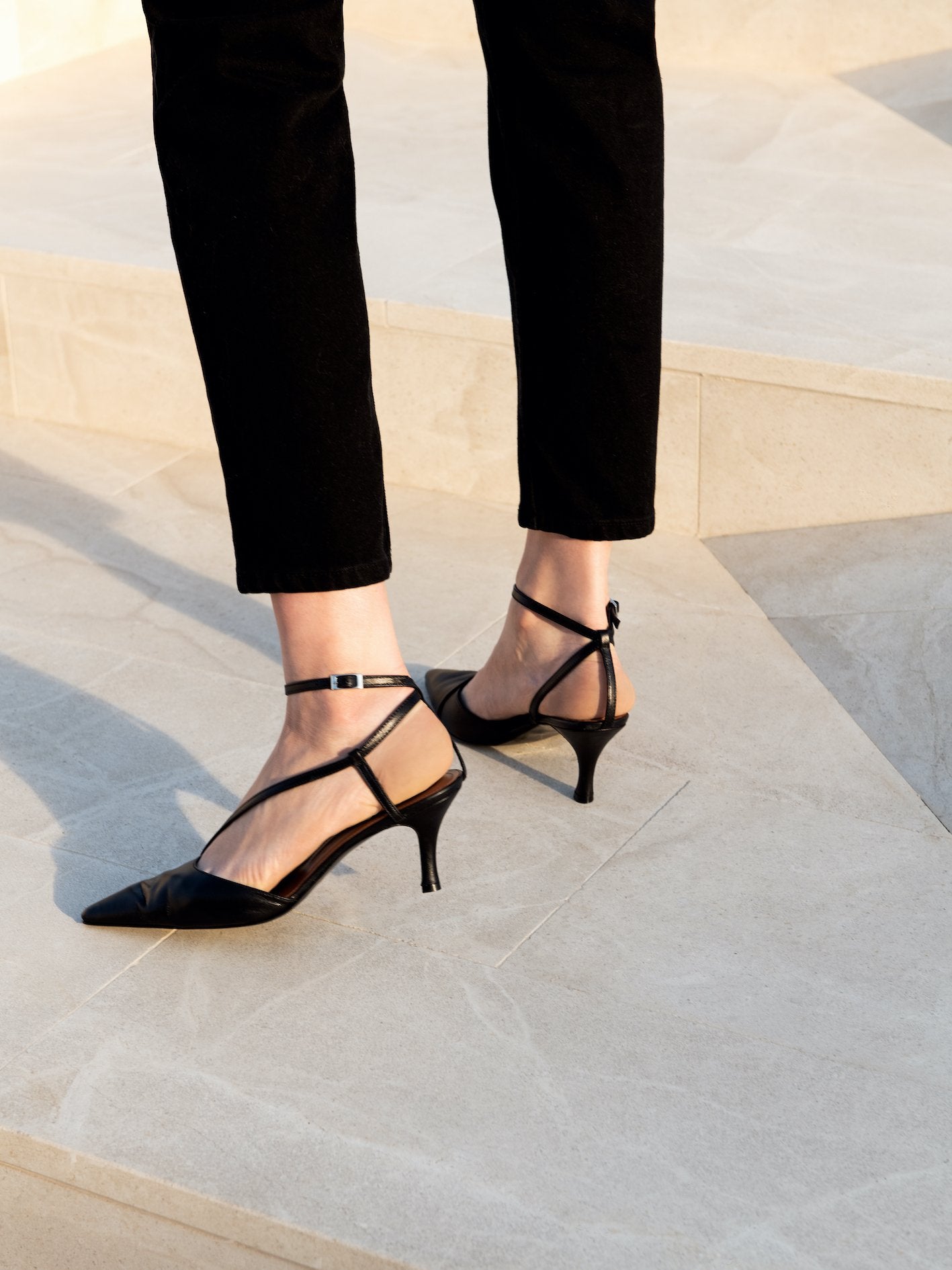 Fay Leather Black Heeled Shoes Heels - 2