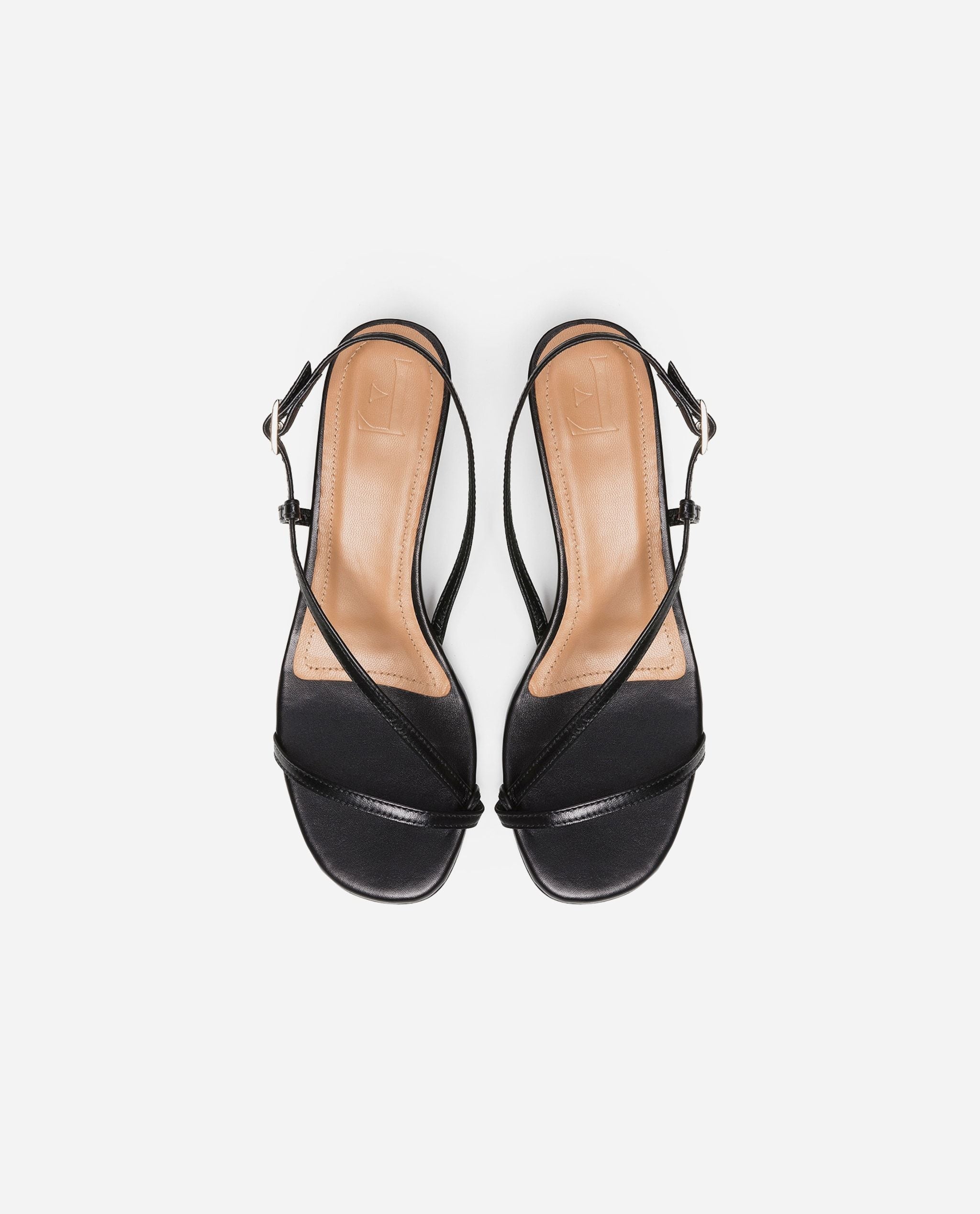 Emma Leather Black Heeled Sandals 20010411501-001 - 3