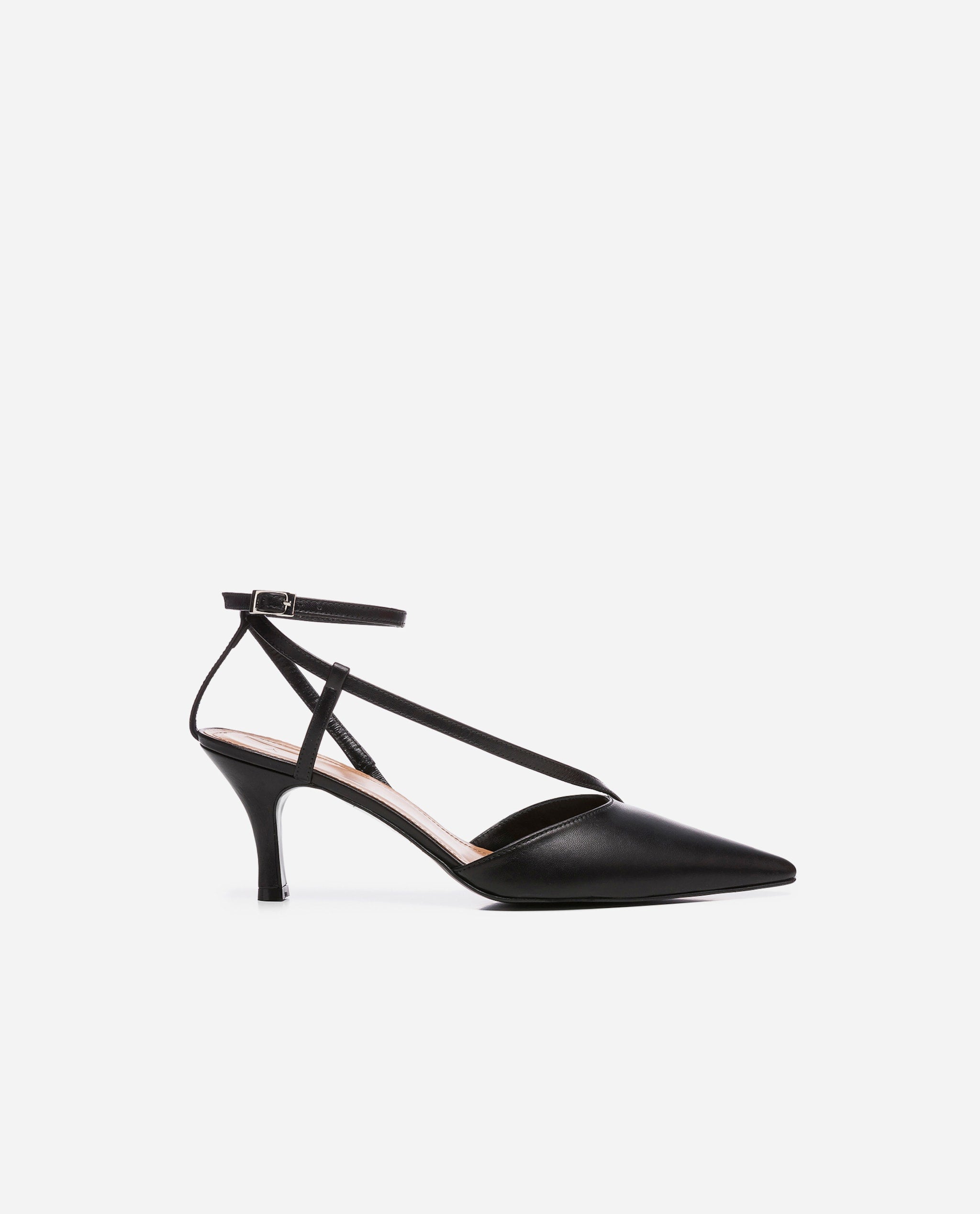 Fay Leather Black Heeled Shoes Heels 20010411601-001 - 7