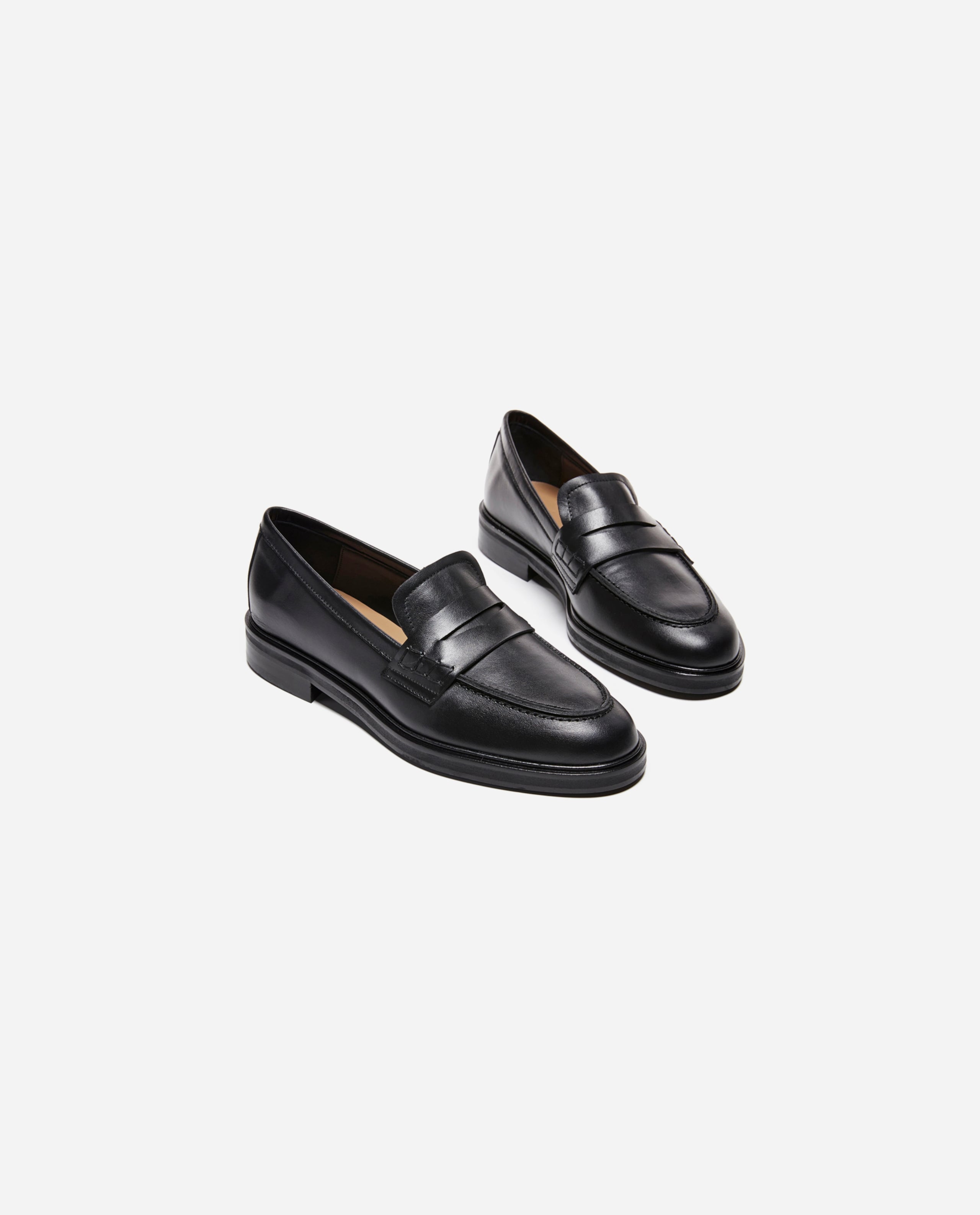 Sara Black Leather Loafers 21010115601-001 - 4