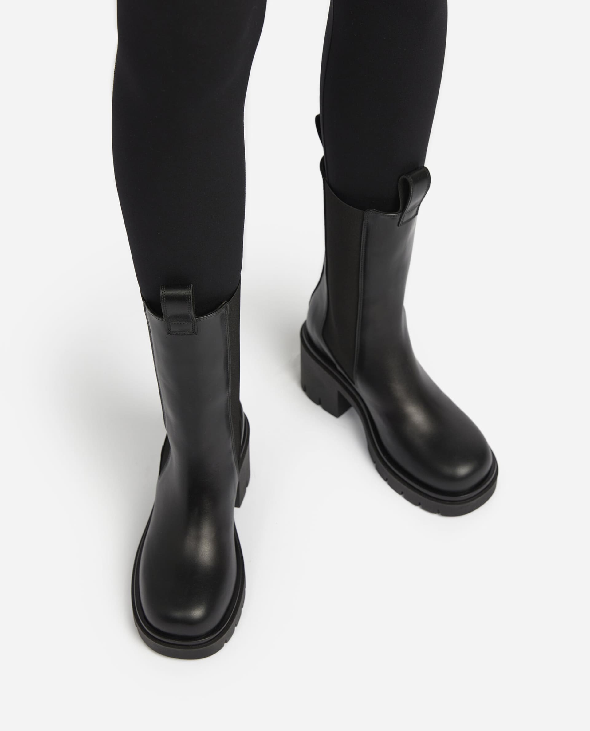 Lulu Black Leather Chelsea Boots 22020803501-015-BLACK -6