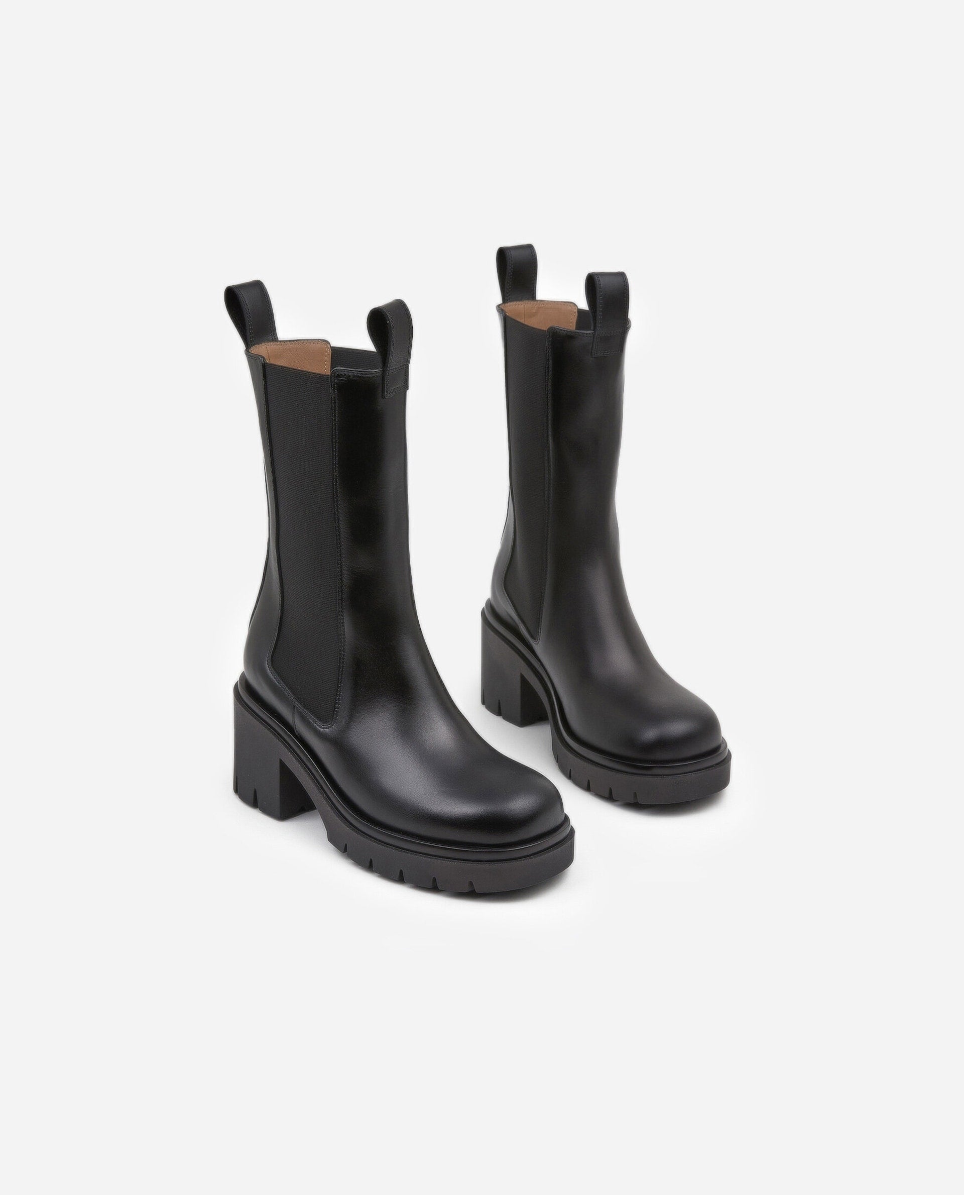 Lulu Black Leather Chelsea Boots 22020803501-015-BLACK -3