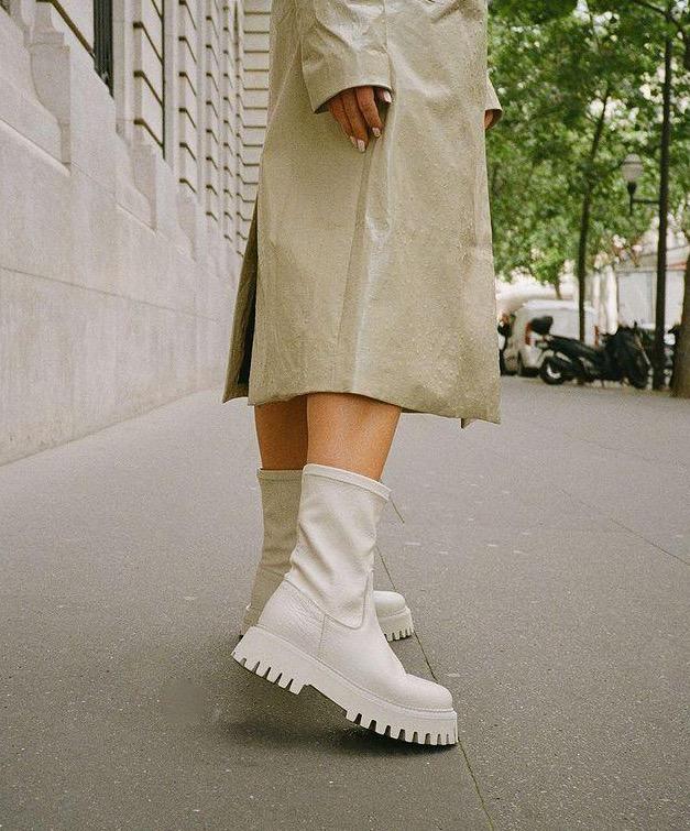Groovy Stretch Winter White Chelsea Boots 47358-G1257 - 02