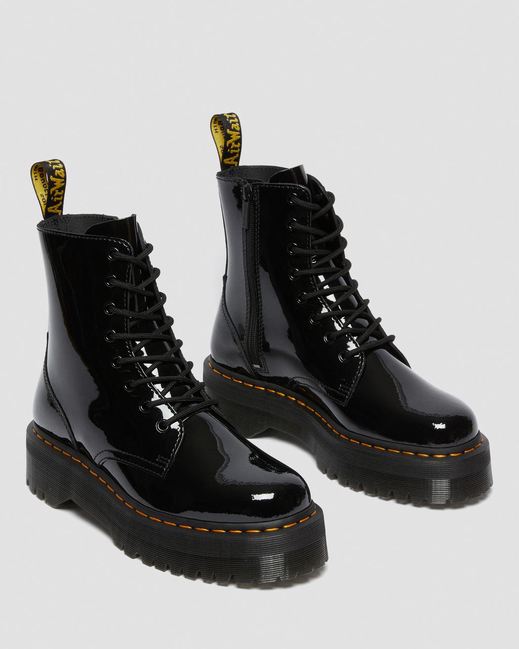Jadon Black Patent Leather Platform Boots DM26646001 - 2