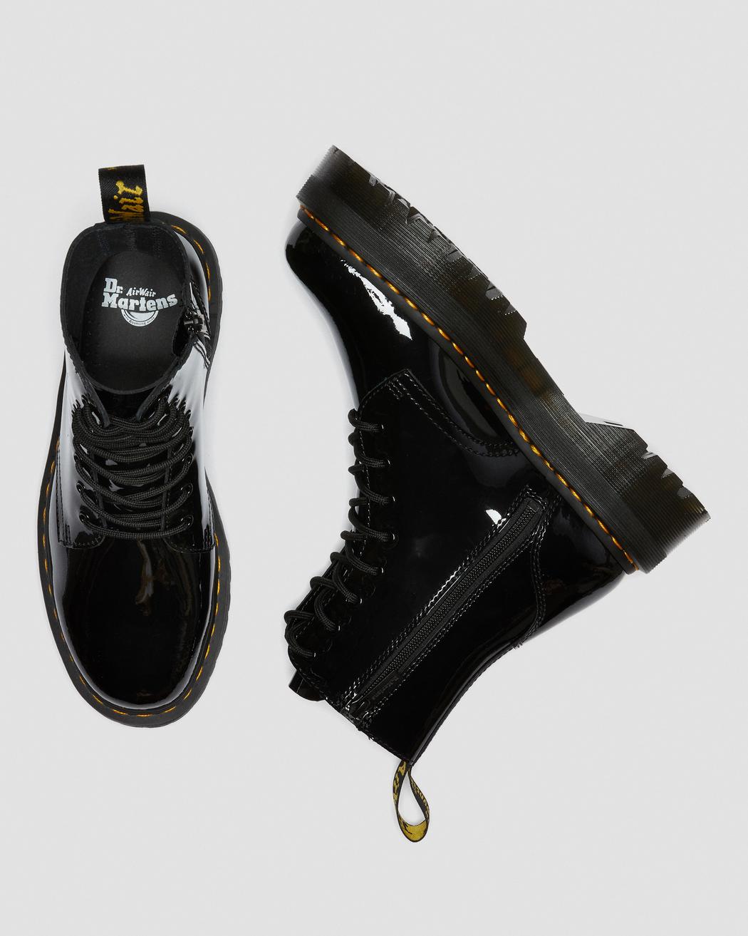 Jadon Black Patent Leather Platform Boots DM26646001 - 4