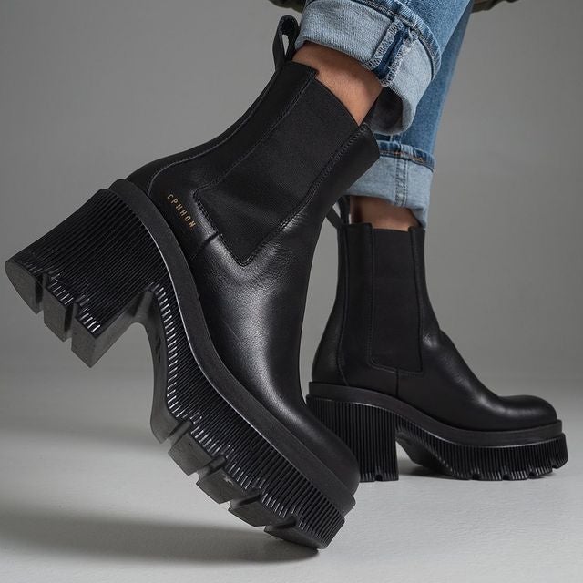 Vitello Black Ankle Boots CPH597BLACK - 1a