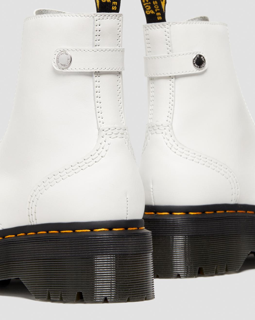 Jetta Zipped White Leather Platform Boots DM27656100 - 7