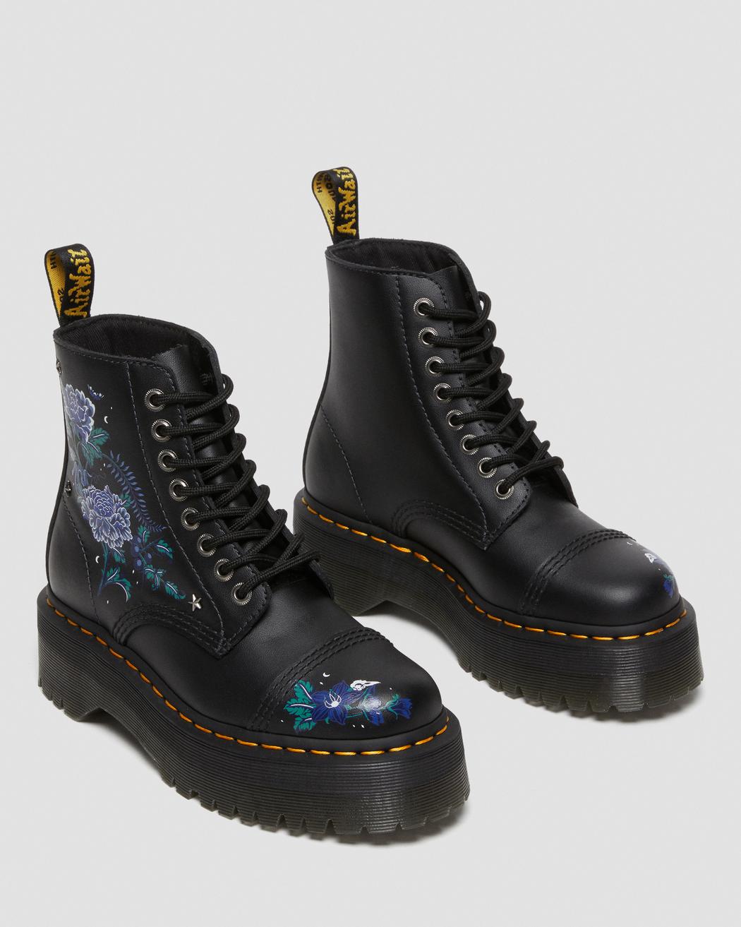 Sinclair Mystic Floral Leather Platform Boots DM27734001 - 2