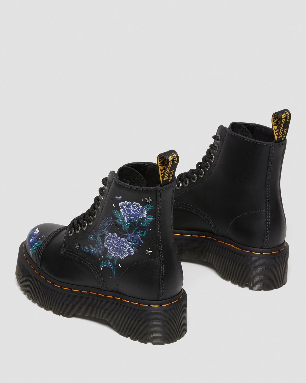 Sinclair Mystic Floral Leather Platform Boots DM27734001 - 4