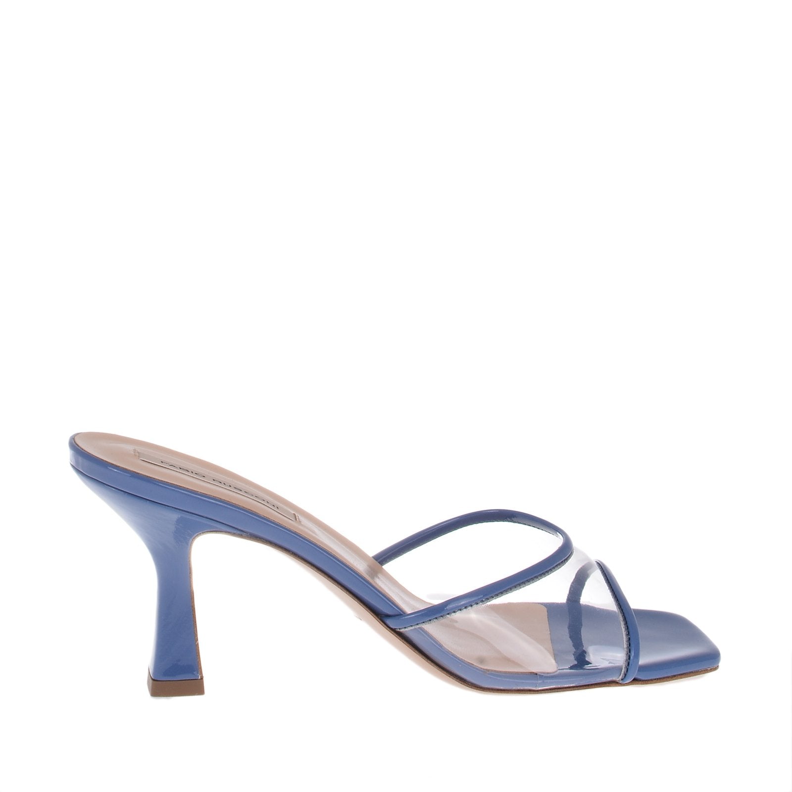 Diba Patent Sky Blue Vinyl Mules Heels VERNICE-SKY 83445 - 1