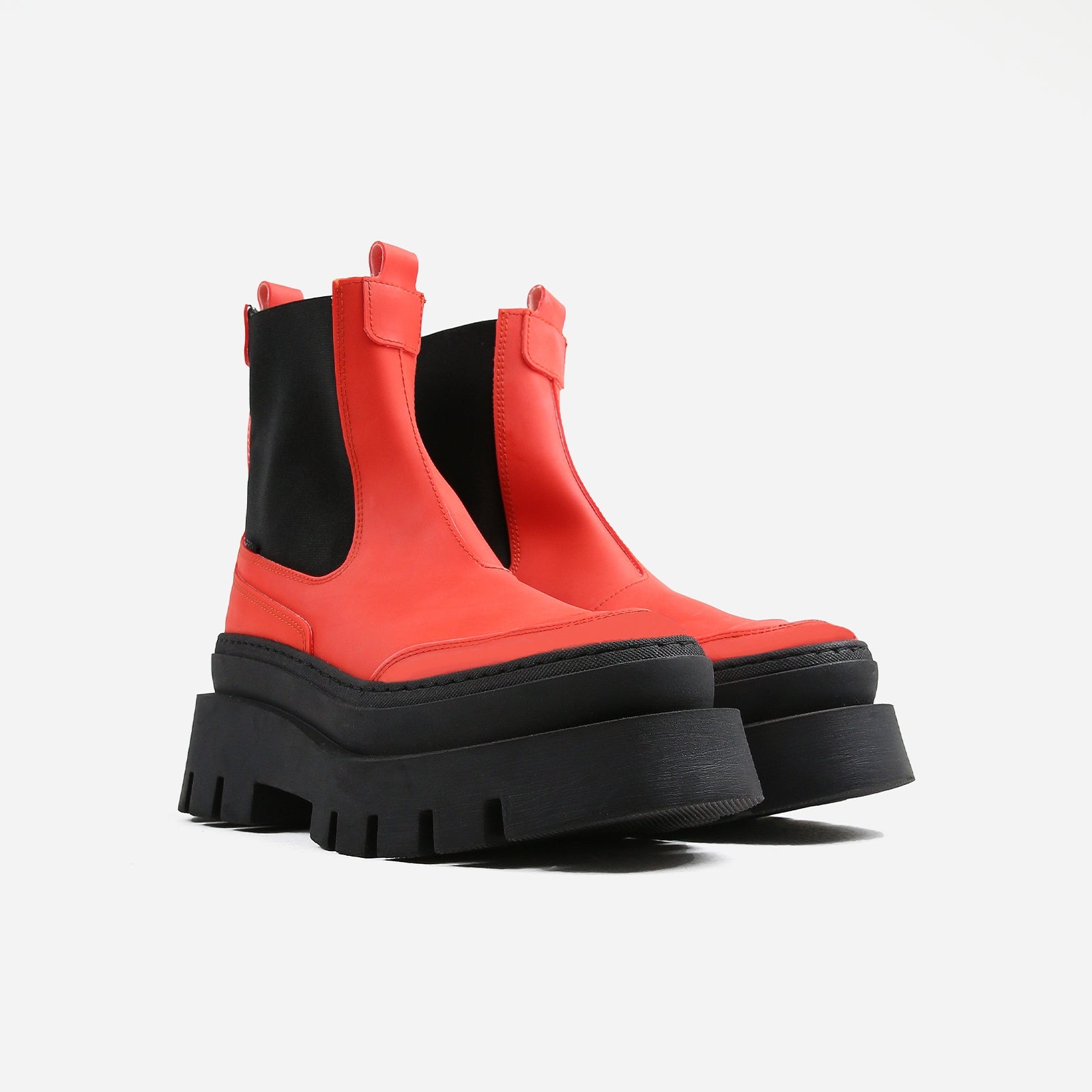 Evi Ann Red Biker Chelsea Boots 47427-R-3640 - 2
