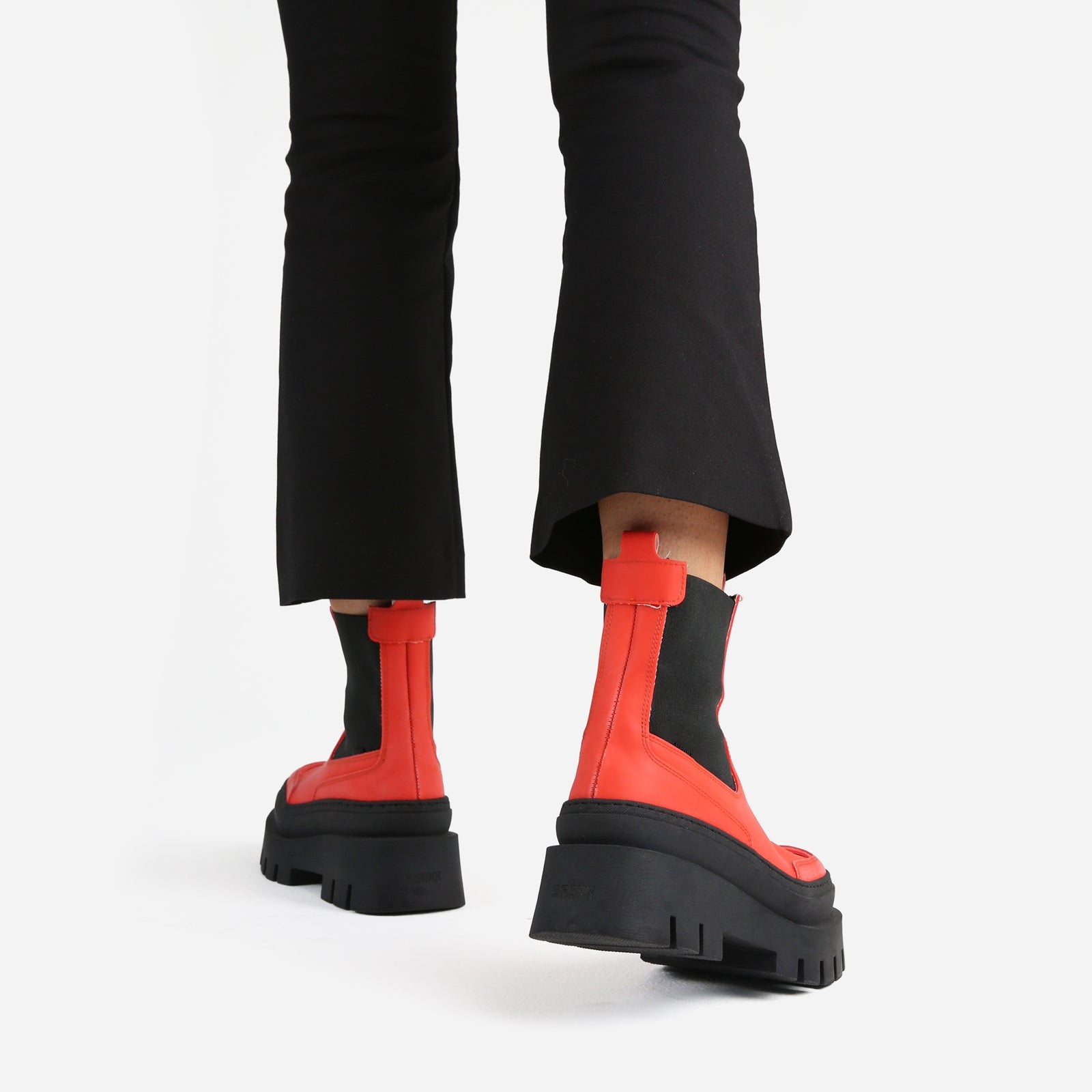 Evi Ann Red Biker Chelsea Boots 47427-R-3640 - 4