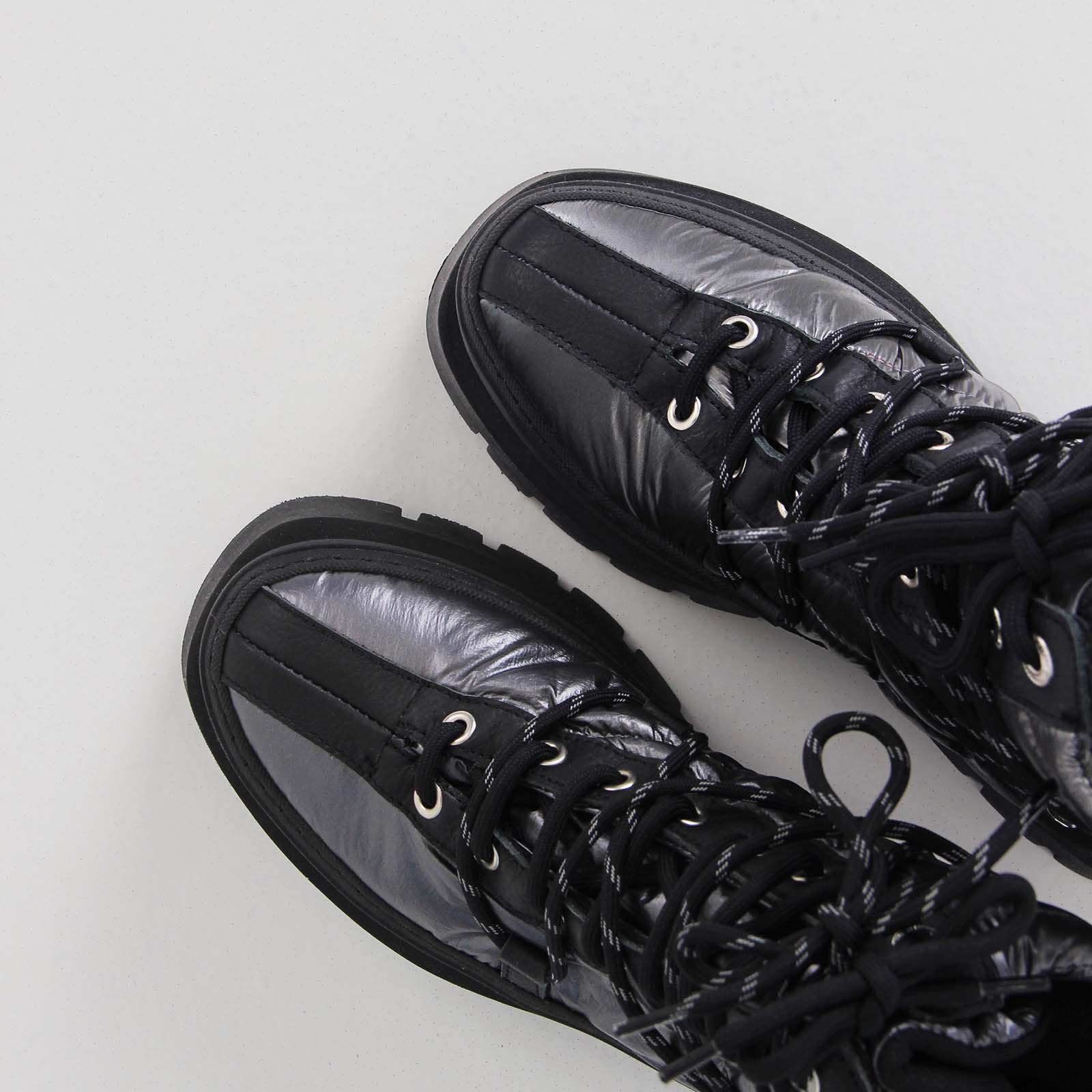 Evi - Ann Double Laces Gunmetal Chunky Boots Boots