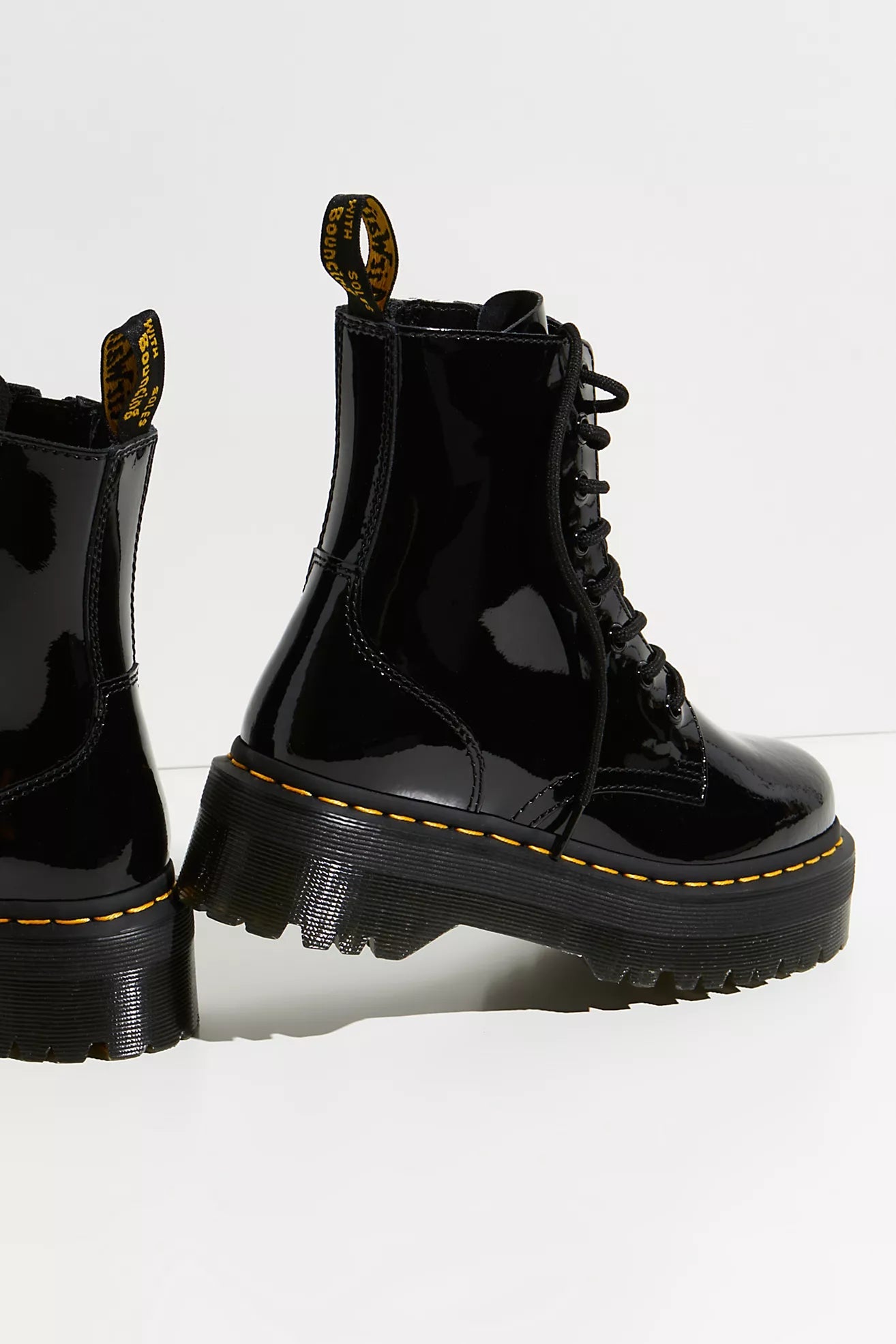 Jadon Black Patent Leather Platform Boots DM26646001 - 7